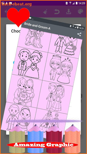 Wedding Coloring Book Brides and Groom screenshot