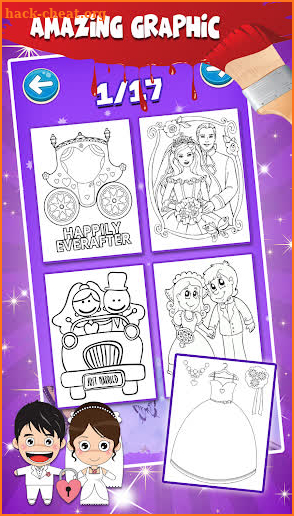 Wedding Glitter Coloring Pages For Kids screenshot