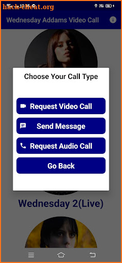 Wednesday Addams Call & Chat screenshot