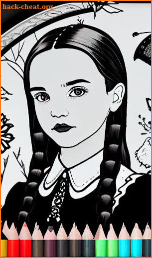 Wednesday Addams Coloring Book screenshot