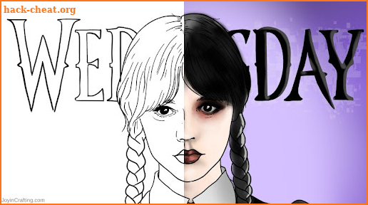 Wednesday Addams coloring game screenshot