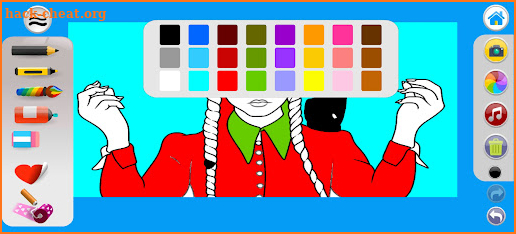 Wednesday Addams coloring game screenshot