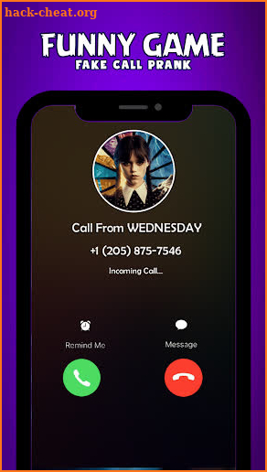 Wednesday Addams Game FakeCall screenshot