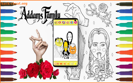 Wednesday Coloring Book Game screenshot