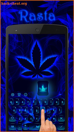 Weed Rasta Blue Keyboard Theme screenshot