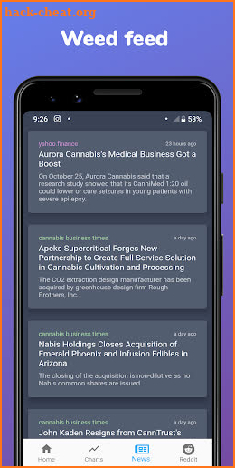 Weedfolio - Weed Stocks Portfo screenshot