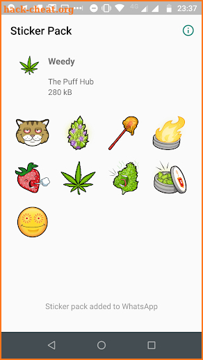 Weedy WhatsApp Stickers screenshot