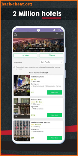 Weekly hotel deals - Extended stay hotels & motels screenshot