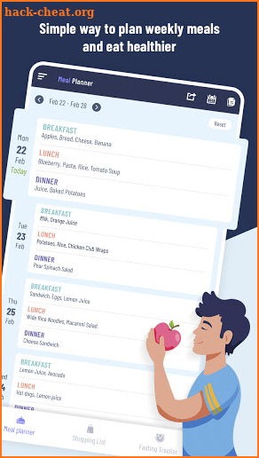 Weekly Meal Planner - Grocery Shopping List screenshot