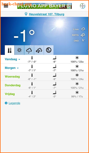 Weer Météo Bayer screenshot