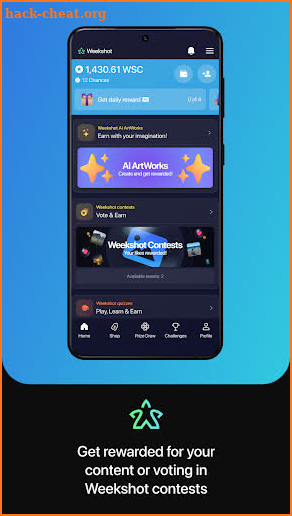 Weeshot. Earn with AI & likes screenshot