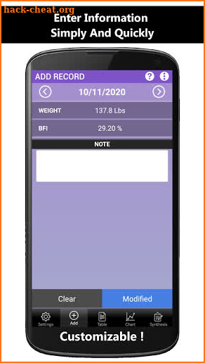 Weigh-In Deluxe Weight Tracker screenshot