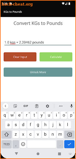 weight convertor screenshot