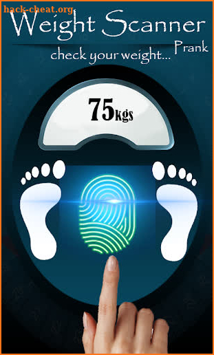 Weight finger scanner prank screenshot