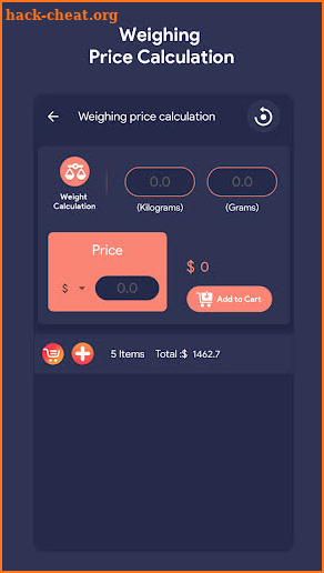 Weight Scale Machine Grams/kg screenshot