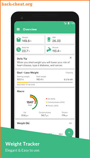 Weight Tracker - Weight Loss Monitor App screenshot