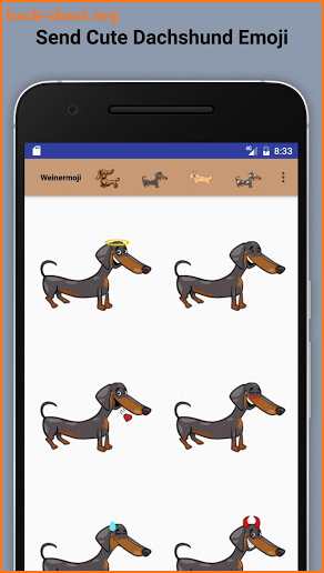 Weinermoji - Dachshund Emoji screenshot