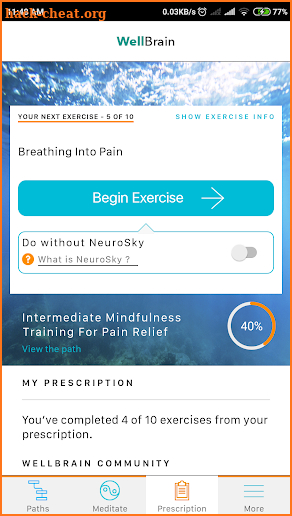 WellBrain Go screenshot