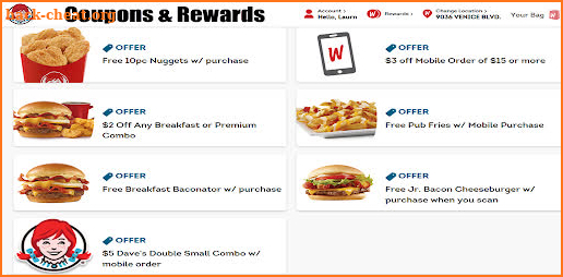 Wendy s Coupons, Specials, Deals & Games screenshot