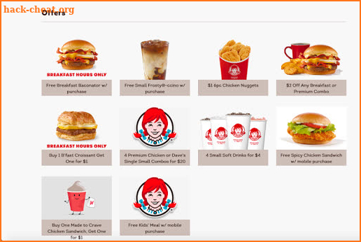 Wendys Restaurants Coupons Deals - Save Money screenshot