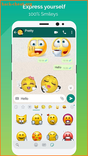 💚 WeSmile WAStickerApps - Best smileys stickers screenshot