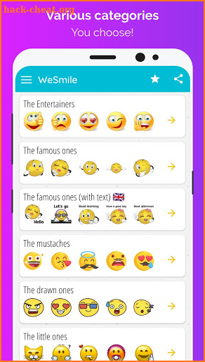 💚 WeSmile WAStickerApps - Best smileys stickers screenshot