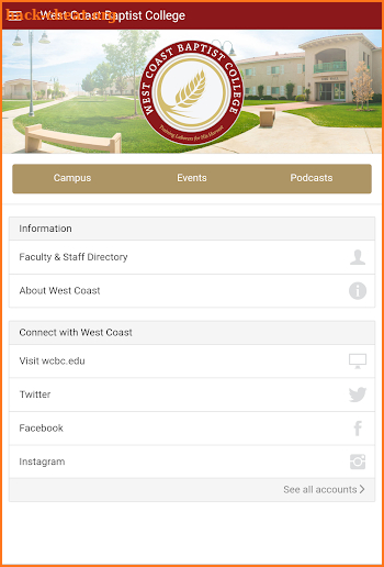 West Coast Baptist College screenshot