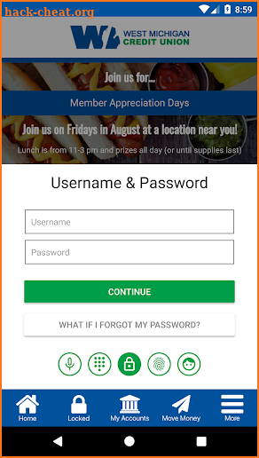 West Michigan Credit Union screenshot