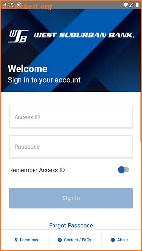 West Suburban Bank - mBanking screenshot