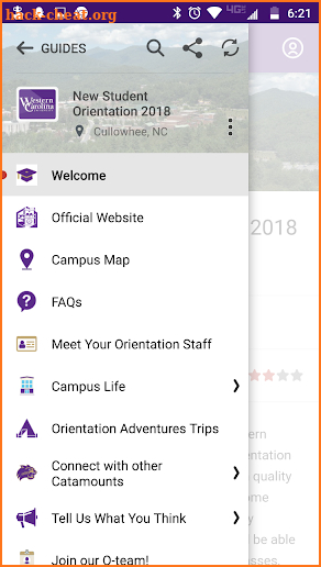 Western Carolina University screenshot