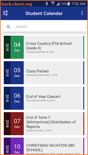 Westmorland Calendar screenshot