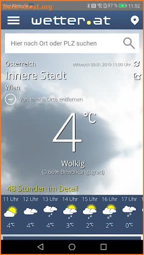 wetter.at screenshot