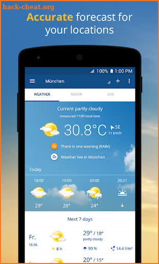 wetter.com - Weather and Radar screenshot