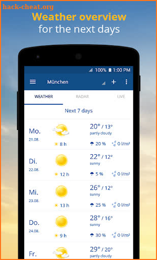 wetter.com - Weather and Radar screenshot