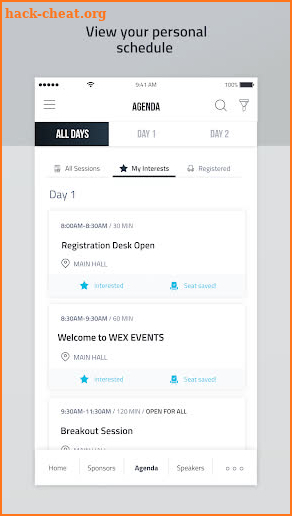 WEX EVENTS screenshot