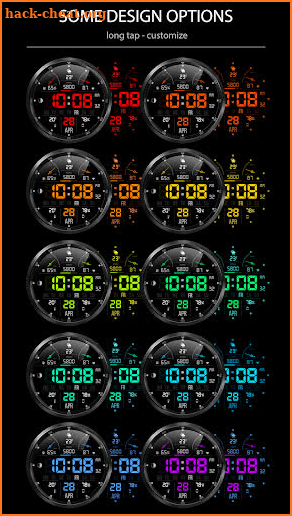 WFP 104 Digital watch face screenshot