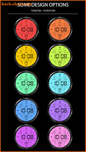 WFP 105 Digital watch face screenshot