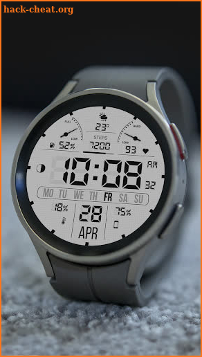 WFP 105 Digital watch face screenshot