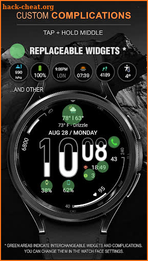 WFP 107 Hourglass watch face screenshot