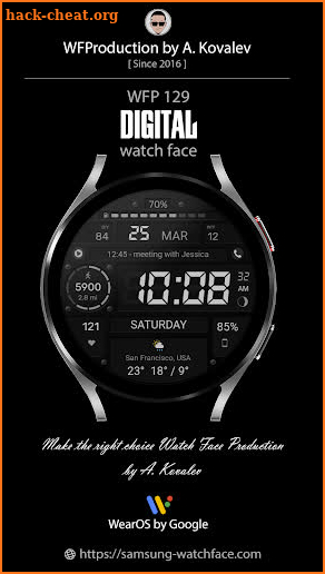 WFP 129 Digital watch face screenshot