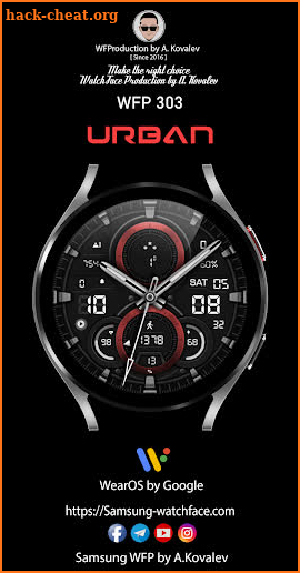 WFP 303 modern watch face screenshot