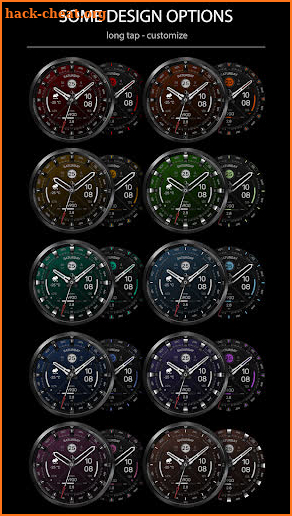 WFP 307 modern watch face screenshot