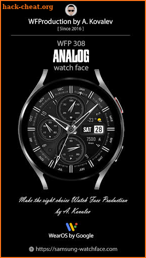 WFP 308 analog watch face screenshot