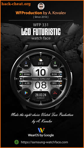 WFP 331 Futuristic Watch face screenshot