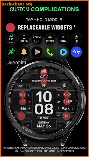 WFP 337 Digital watch face screenshot