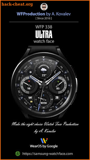 WFP 338 Ultra watch face screenshot