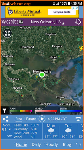 WGNO ABC26 Weather screenshot