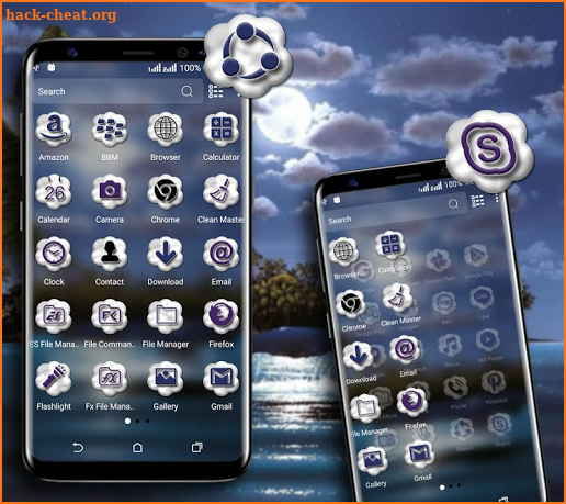 Whale Moon Launcher Theme screenshot