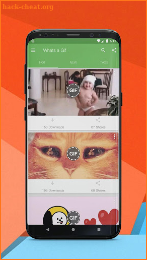 Whats a Gif - GIFS Sender(Saver,Downloader, Share) screenshot