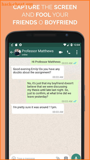 WhatsFake Pretend Fake Chats screenshot